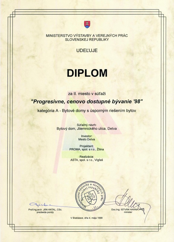 Proma - Ocenenie