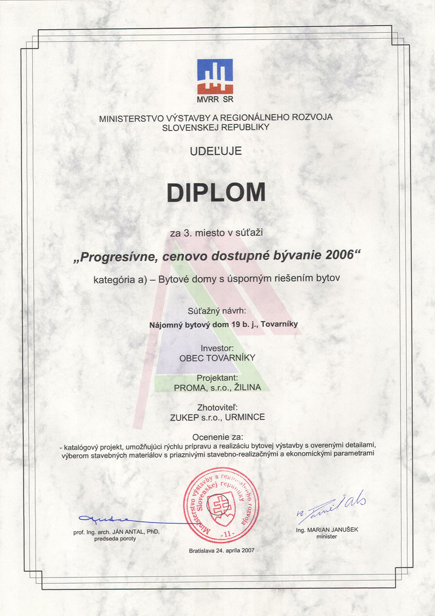 Proma - Ocenenie