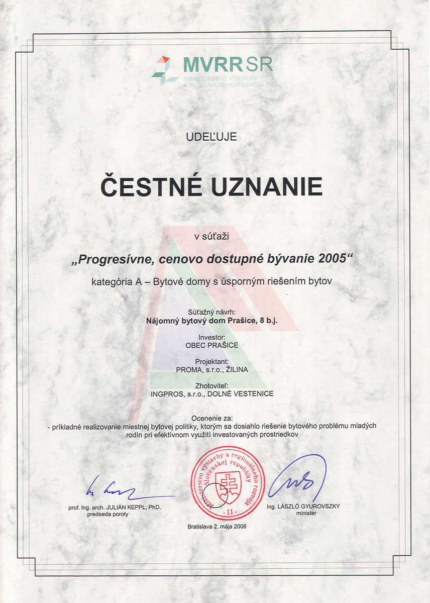 Proma - Ocenenie